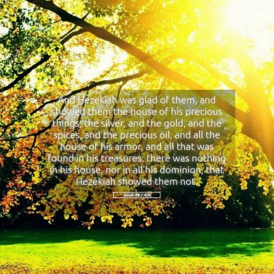 Picture 05 - Isaiah 39:2 ASV - And Hezekiah was glad of them, and showed them - Bible Verse Picture