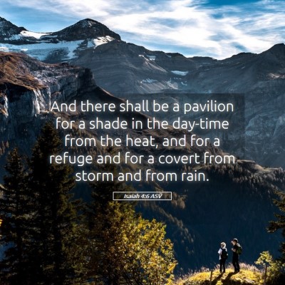 Picture 05 - Isaiah 4:6 ASV - And there shall be a pavilion for a shade in the - Bible Verse Picture