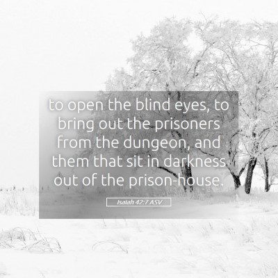 Picture 05 - Isaiah 42:7 ASV - to open the blind eyes, to bring out the - Bible Verse Picture