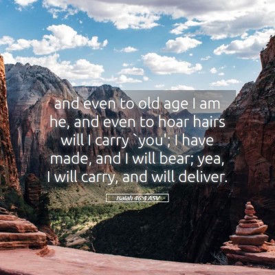 Picture 05 - Isaiah 46:4 ASV - and even to old age I am he, and even to hoar - Bible Verse Picture