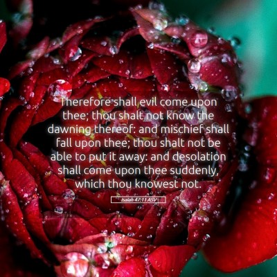 Picture 05 - Isaiah 47:11 ASV - Therefore shall evil come upon thee; thou shalt - Bible Verse Picture