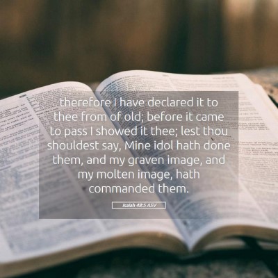 Picture 05 - Isaiah 48:5 ASV - therefore I have declared it to thee from of old; - Bible Verse Picture