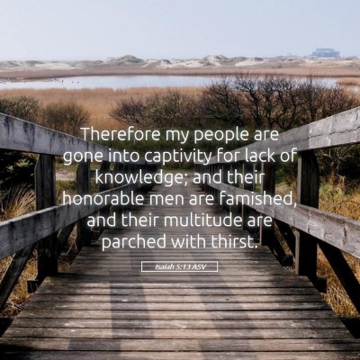 Picture 05 - Isaiah 5:13 ASV - Therefore my people are gone into captivity for - Bible Verse Picture