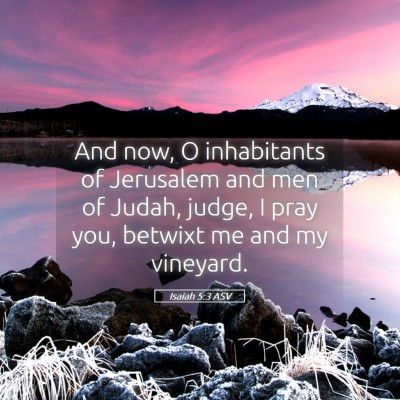 Picture 05 - Isaiah 5:3 ASV - And now, O inhabitants of Jerusalem and men of - Bible Verse Picture