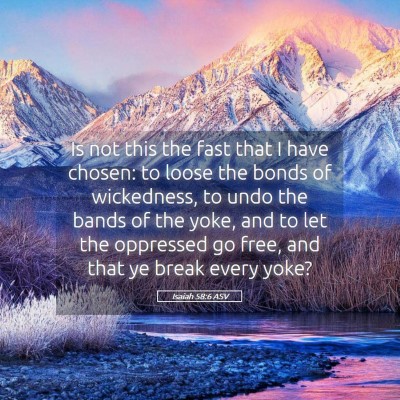 Picture 05 - Isaiah 58:6 ASV - Is not this the fast that I have chosen: to loose - Bible Verse Picture