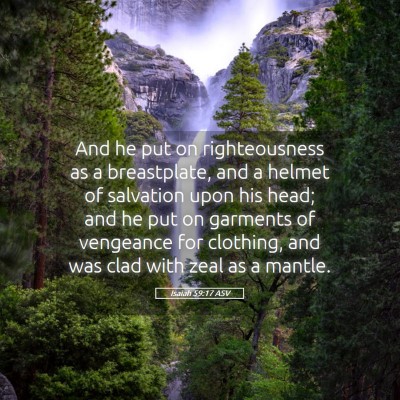 Picture 05 - Isaiah 59:17 ASV - And he put on righteousness as a breastplate, and - Bible Verse Picture