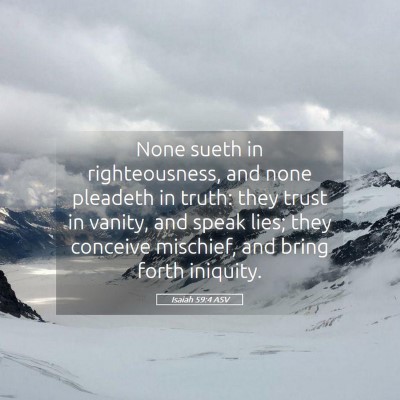 Picture 05 - Isaiah 59:4 ASV - None sueth in righteousness, and none pleadeth in - Bible Verse Picture