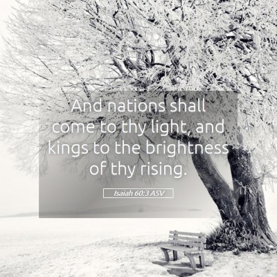 Picture 05 - Isaiah 60:3 ASV - And nations shall come to thy light, and kings to - Bible Verse Picture