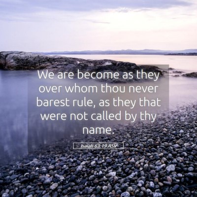 Picture 05 - Isaiah 63:19 ASV - We are become as they over whom thou never barest - Bible Verse Picture