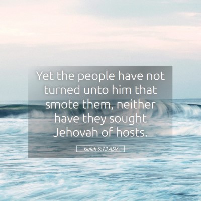 Picture 05 - Isaiah 9:13 ASV - Yet the people have not turned unto him that - Bible Verse Picture