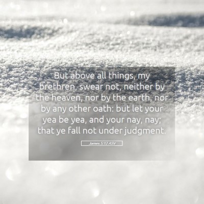 Picture 05 - James 5:12 ASV - But above all things, my brethren, swear not, - Bible Verse Picture