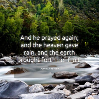 Picture 05 - James 5:18 ASV - And he prayed again; and the heaven gave rain, - Bible Verse Picture