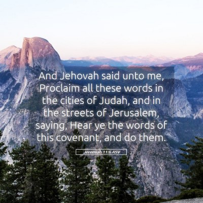 Picture 05 - Jeremiah 11:6 ASV - And Jehovah said unto me, Proclaim all these - Bible Verse Picture
