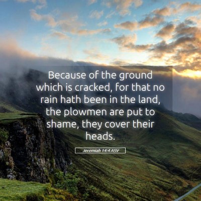 Picture 05 - Jeremiah 14:4 ASV - Because of the ground which is cracked, for that - Bible Verse Picture
