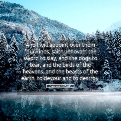 Picture 05 - Jeremiah 15:3 ASV - And I will appoint over them four kinds, saith - Bible Verse Picture