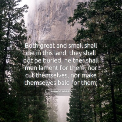 Picture 05 - Jeremiah 16:6 ASV - Both great and small shall die in this land; they - Bible Verse Picture