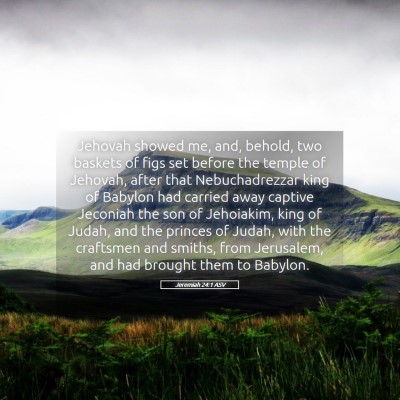 Picture 05 - Jeremiah 24:1 ASV - Jehovah showed me, and, behold, two baskets of - Bible Verse Picture