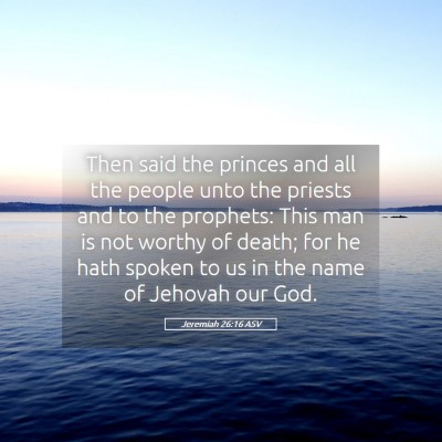 Picture 05 - Jeremiah 26:16 ASV - Then said the princes and all the people unto the - Bible Verse Picture
