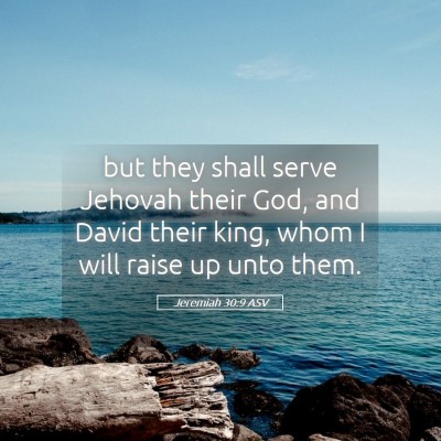 Picture 05 - Jeremiah 30:9 ASV - but they shall serve Jehovah their God, and David - Bible Verse Picture