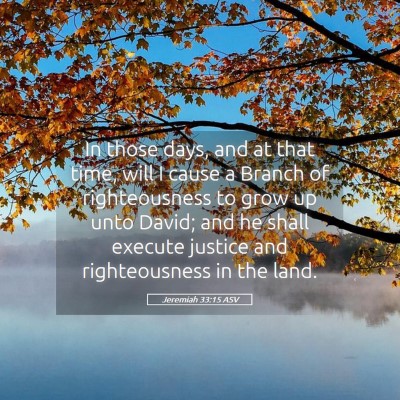 Picture 05 - Jeremiah 33:15 ASV - In those days, and at that time, will I cause a - Bible Verse Picture