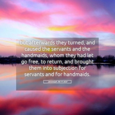Picture 05 - Jeremiah 34:11 ASV - but afterwards they turned, and caused the - Bible Verse Picture