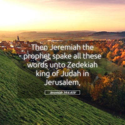 Picture 05 - Jeremiah 34:6 ASV - Then Jeremiah the prophet spake all these words - Bible Verse Picture