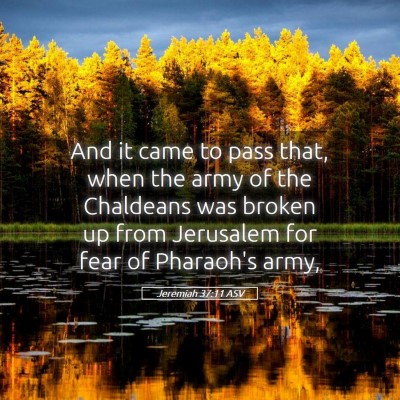 Picture 05 - Jeremiah 37:11 ASV - And it came to pass that, when the army of the - Bible Verse Picture