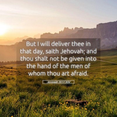 Picture 05 - Jeremiah 39:17 ASV - But I will deliver thee in that day, saith - Bible Verse Picture