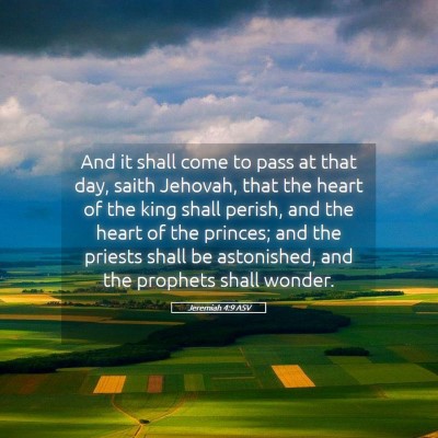 Picture 05 - Jeremiah 4:9 ASV - And it shall come to pass at that day, saith - Bible Verse Picture