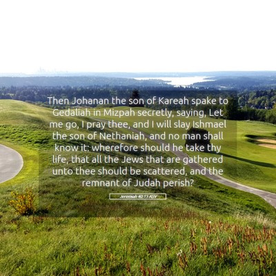 Picture 05 - Jeremiah 40:15 ASV - Then Johanan the son of Kareah spake to Gedaliah - Bible Verse Picture