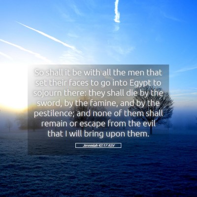 Picture 05 - Jeremiah 42:17 ASV - So shall it be with all the men that set their - Bible Verse Picture