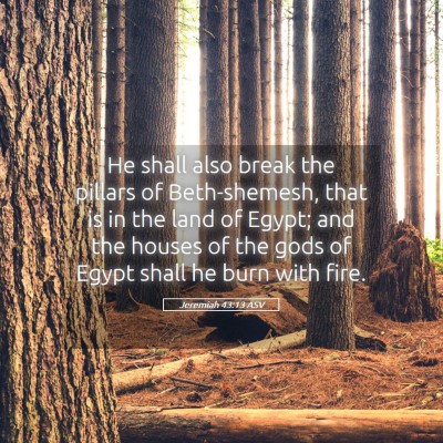 Picture 05 - Jeremiah 43:13 ASV - He shall also break the pillars of Beth-shemesh, - Bible Verse Picture