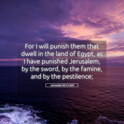 Picture 05 - Jeremiah 44:13 ASV - For I will punish them that dwell in the land of - Bible Verse Picture