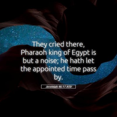 Picture 05 - Jeremiah 46:17 ASV - They cried there, Pharaoh king of Egypt is but a - Bible Verse Picture