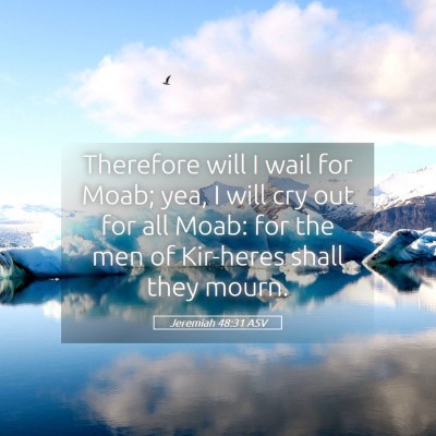 Picture 05 - Jeremiah 48:31 ASV - Therefore will I wail for Moab; yea, I will cry - Bible Verse Picture