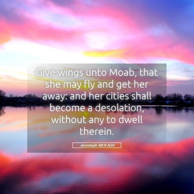 Picture 05 - Jeremiah 48:9 ASV - Give wings unto Moab, that she may fly and get - Bible Verse Picture