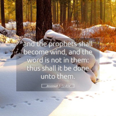 Picture 05 - Jeremiah 5:13 ASV - and the prophets shall become wind, and the word - Bible Verse Picture