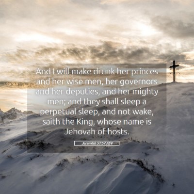 Picture 05 - Jeremiah 51:57 ASV - And I will make drunk her princes and her wise - Bible Verse Picture