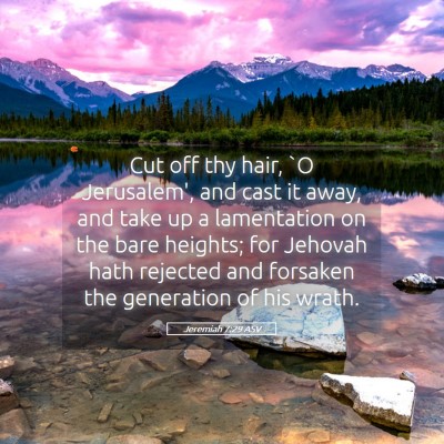Picture 05 - Jeremiah 7:29 ASV - Cut off thy hair, `O Jerusalem', and cast it - Bible Verse Picture