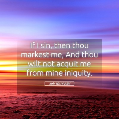Picture 05 - Job 10:14 ASV - If I sin, then thou markest me, And thou wilt not - Bible Verse Picture