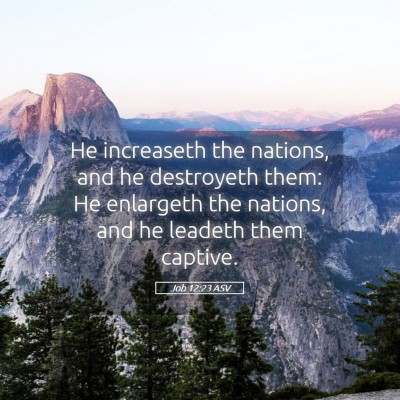 Picture 05 - Job 12:23 ASV - He increaseth the nations, and he destroyeth - Bible Verse Picture
