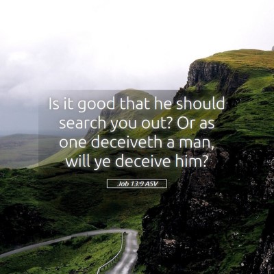 Picture 05 - Job 13:9 ASV - Is it good that he should search you out? Or as - Bible Verse Picture