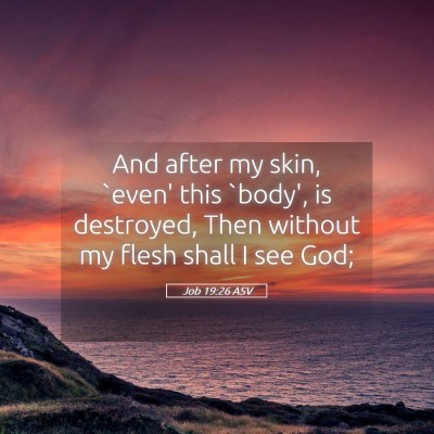 Picture 05 - Job 19:26 ASV - And after my skin, `even' this `body', is - Bible Verse Picture