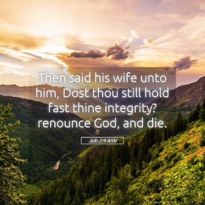Picture 05 - Job 2:9 ASV - Then said his wife unto him, Dost thou still hold - Bible Verse Picture