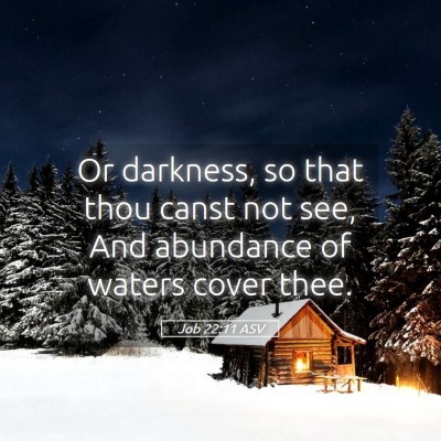 Picture 05 - Job 22:11 ASV - Or darkness, so that thou canst not see, And - Bible Verse Picture