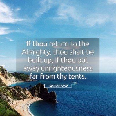 Picture 05 - Job 22:23 ASV - If thou return to the Almighty, thou shalt be - Bible Verse Picture