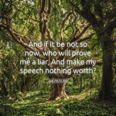 Picture 05 - Job 24:25 ASV - And if it be not so now, who will prove me a - Bible Verse Picture