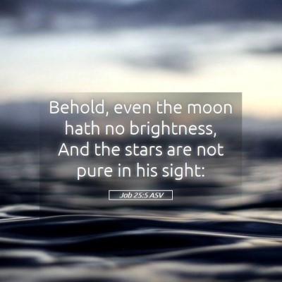 Picture 05 - Job 25:5 ASV - Behold, even the moon hath no brightness, And the - Bible Verse Picture