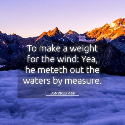 Picture 05 - Job 28:25 ASV - To make a weight for the wind: Yea, he meteth out - Bible Verse Picture