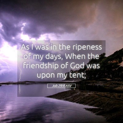 Picture 05 - Job 29:4 ASV - As I was in the ripeness of my days, When the - Bible Verse Picture